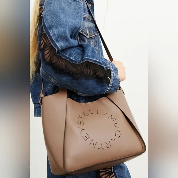 Authentic STELLA MCCARTNEY Logo‎ Set Tote Wristlet Dustbag Shoulder Crossbody - Picture 2 of 16